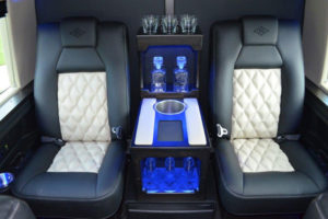 Seats and Mini Bar of 8 Passenger McSweeney