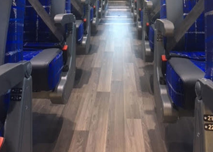 Wood Flooring of 56 Passenger Motor Coach
