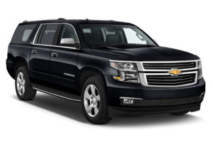 Exterior View of Black Chevy Suburban