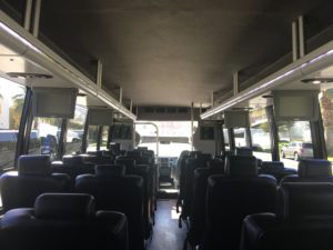 Rear View of Interior of 44 Passenger Bus