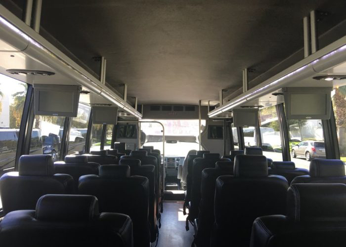 Rear View of Interior of 44 Passenger Bus