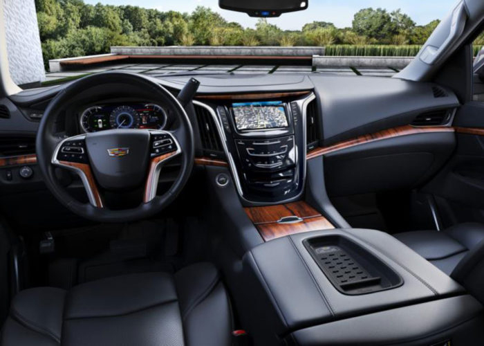 Front Dashboard and Console of the Cadillac Escalade