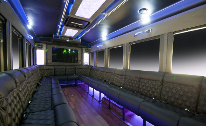 U Shaped Seating in Ford Starcraft 30 Passenger Party Bus