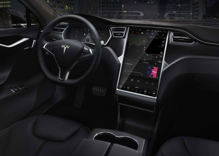 Front Interior View of Tesla S60